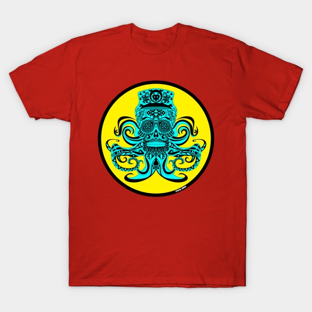 octopus navy master sailor ecopop arts T-Shirt by jorge_lebeau